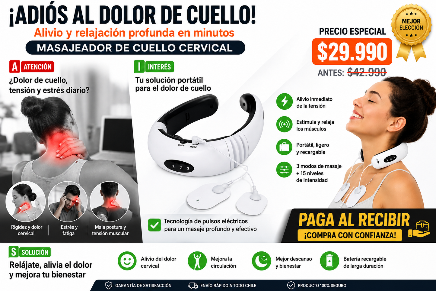 ¿Tu cuello duele todos los días? Esto se acabó hoy.